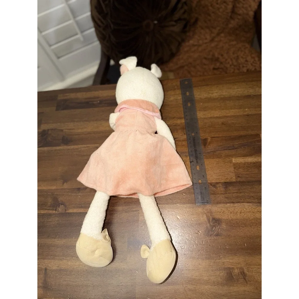 Metoo Plush Bunny Rabbit White Girl Rose Peach Stuffed Animal Soft Toy 17